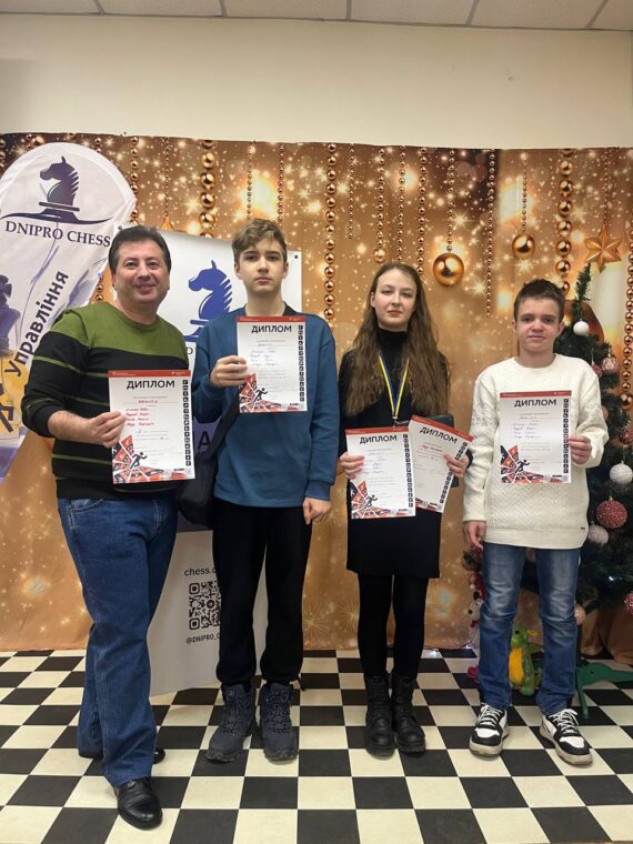 Особисто-командний чемпіонат м. Дніпра з швидких шахівдо 12 та 14 років -ПІДСУМКИ