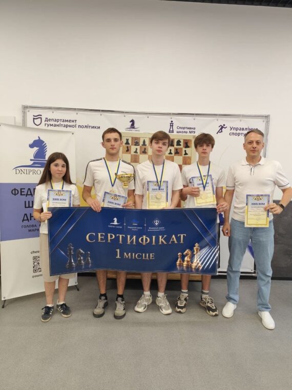 Командний Кубок області до 20 років з блискавичних шахів, 01.08.2026-підсумки