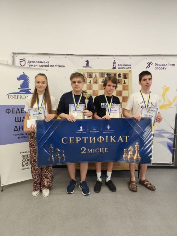 Командний Кубок області до 20 років з блискавичних шахів, 01.08.2026-підсумки