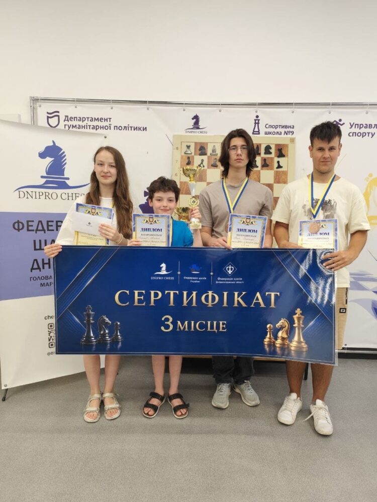 Командний Кубок області до 20 років з блискавичних шахів, 01.08.2026-підсумки
